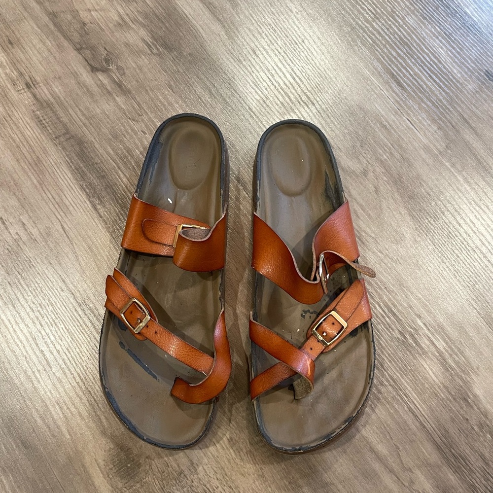 Women's Brown Leather Sandals
